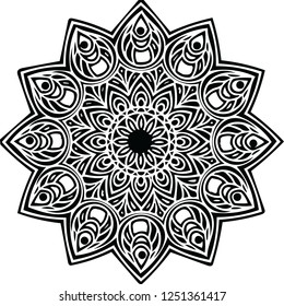 Beautiful ornamental arabesque mandala vector pattern decorative shape design for many creative ideas