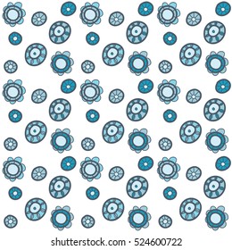 Beautiful ornamental colored circle seamless pattern. Pattern can be used for wallpaper, web page background, surface textures and fabrics.
