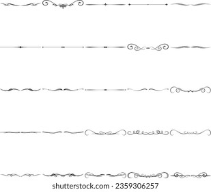 hermosos elementos ornamentales de línea divisoria