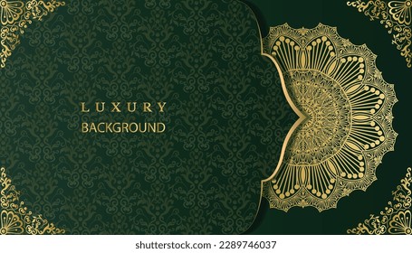 Beautiful ornamental invitation card with floral mandala. Islamic background with mandala decoration. Decoration, Decorative, Ornament, Ornamental, India, Indian, invitation, Wedding, Anniversary, 