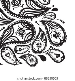Beautiful ornamental paisley decoration element