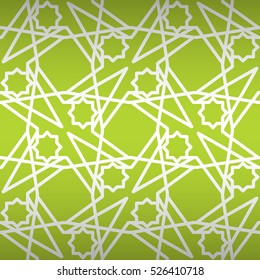 Beautiful ornamental seamless pattern background in arabian style. Vivid, graphical design for fabric, banner, carpet or other purpose. Smooth puzzle repeatable backdrop. Classic texture.