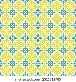 Beautiful Ornamental Tile Background  Vector. Talavera Pattern Design