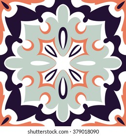 Beautiful ornamental tile background vector illustration. Great for patterns, vintage design, and wallpaper.