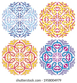 Beautiful ornaments in the form of a circle