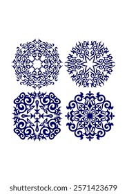 Beautiful ornaments in the form of a circle