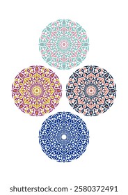 Beautiful ornaments in the form of a circle