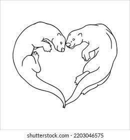 beautiful Otter line art images, Otter outline drawing,Otter vector art and Otter illustrations art coloring book pages