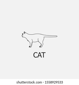 Beautiful outline cat icon. Cat vector symbol that can be used for mobile, internet, games and any other purpose.