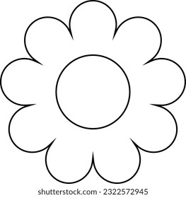 Beautiful Outline Flower icon. Best use for tattoo, logo design, social media and pattern for print. 