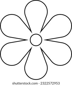 Beautiful Outline Flower icon. Best use for tattoo, logo design, social media and pattern for print. 