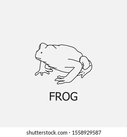 Beautiful outline frog icon. Frog vector symbol that can be used for mobile, internet, games and any other purpose.