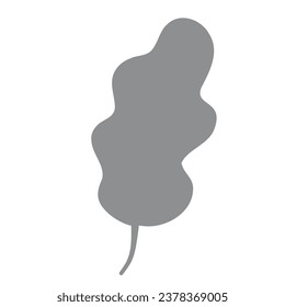 Beautiful outline leaf. Vector illustration.