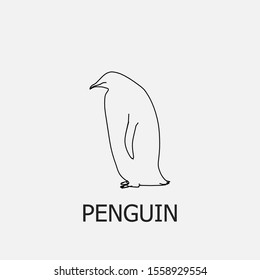 Beautiful outline penguin icon. Penguin vector symbol that can be used for mobile, internet, games and any other purpose.