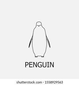 Beautiful outline penguin icon. Penguin vector symbol that can be used for mobile, internet, games and any other purpose.