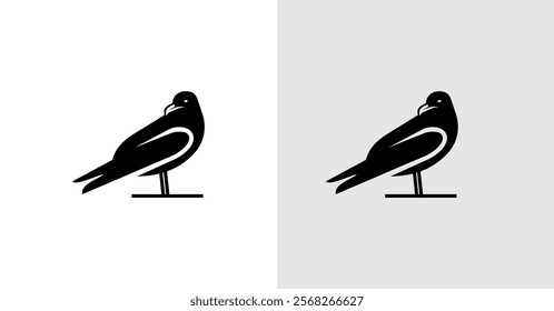 Beautiful Outline Seaguts Bird Animal Logotype Nature Wildlife
