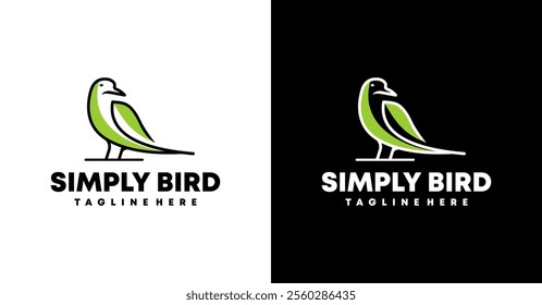 Beautiful Outline Sterna Bird Animal Logotype Nature Wildlife