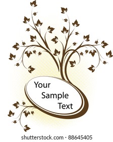 Beautiful oval frame. Vector