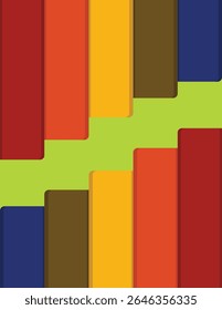 Beautiful overlapping shapes vertical shapes