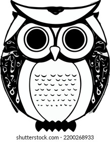 beautiful owl on white background (vector ) 