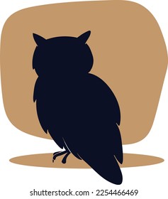 beautiful owl silhouette illustration vector
