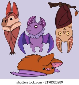 A beautiful pack of vampire bats for Halloween