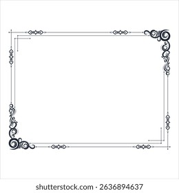 Beautiful page border vector EPS file for download