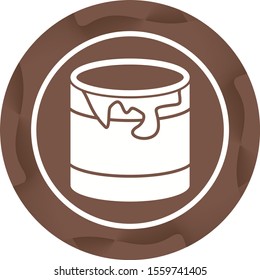 Beautiful Paint Drum Glyph Vector Icon