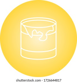 Beautiful Paint Drum Line Vector Icon