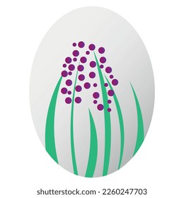 Beautiful painted egg for Novruz Bayram celebration on white bac