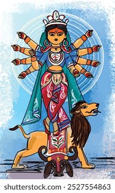 Beautiful painting of Indian Goddess