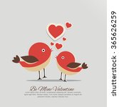 Beautiful pair of birds feeling loved with each other, Vector illustration for valentines day. 