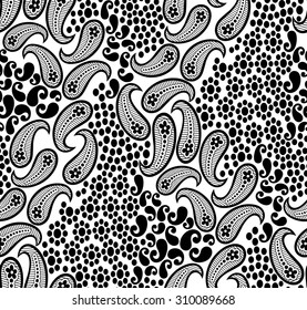 Beautiful Paisley Black Pattern