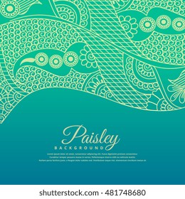 beautiful paisley design background