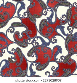 Beautiful paisley material made into a continuous pattern,