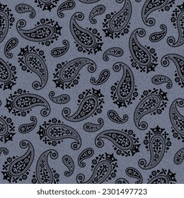 Beautiful paisley material made into a continuous pattern,