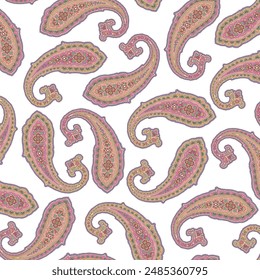 Beautiful paisley material made into a continuous pattern,