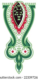 beautiful paisley motif textile . vectore