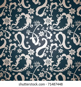 beautiful paisley seamless background