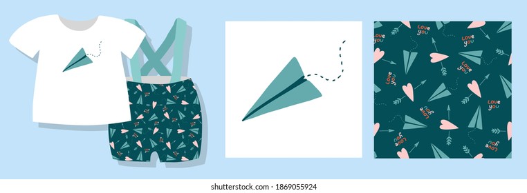Beautiful pajama design, great design for any purposes. Seamless pattern. Trendy retro style. Trendy design. Birthday decor. Web design.