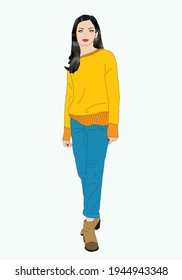 Beautiful Pakistani Girl wearing Jeans and Shirt