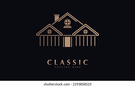 beautiful palce vector logo monogram template