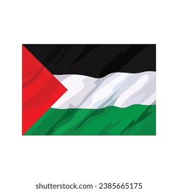 Beautiful Palestinian flag vector image