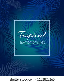 Beautiful Palm Leaf Tropical Background. Vector Illustration. EPS10