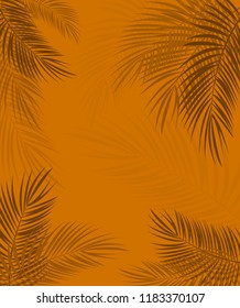 Beautiful Palm Leaf Tropical Background. Vector Illustration. EPS10