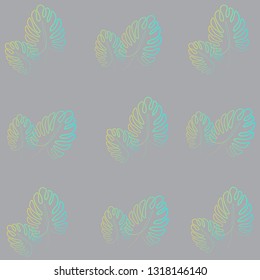 Beautiful palm leafs pattern vector illustration