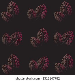 Beautiful palm leafs pattern vector illustration