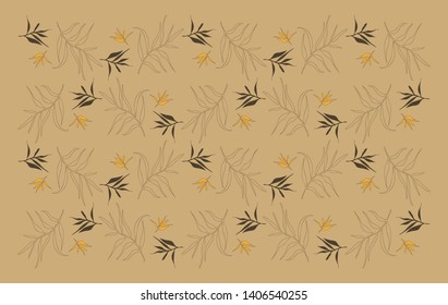Beautiful palm leaves pattern. Exotic botanical background design for packaging, textil. Vector.