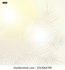 Beautiful palm tree. Abstract vector background