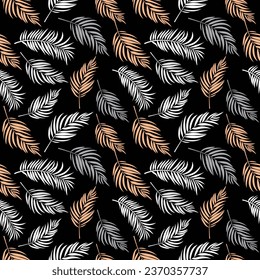 Beautiful Palm Tree Leaves vector pattern